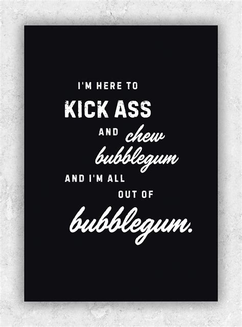 bubblegum   quote printable typographic  poster