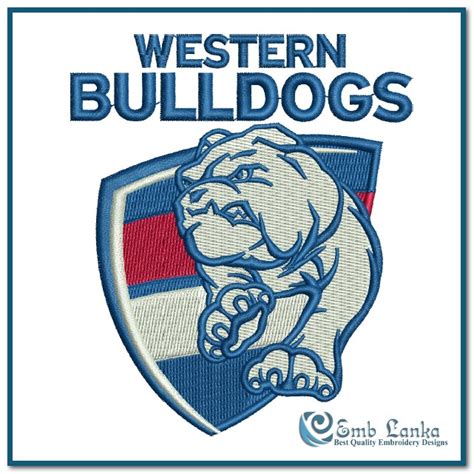 Western Bulldogs Logo Embroidery Design | Emblanka.com