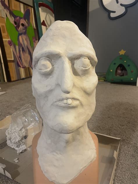 Daniel Larson Halloween Mask update. Sculpture is almost finished