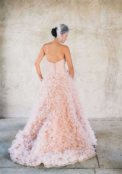 blush wedding dress wedding party ideas  layer cake