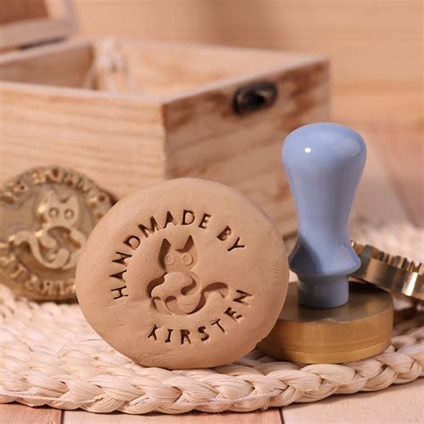 Personalized Pottery Stamps Custom Brass Clay Stamp Pottery - Etsy