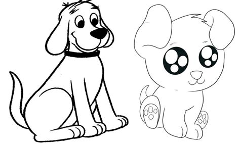 Desenhos de Cachorros e cães fofinhos para colorir imprimir e pintar ...