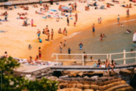 "Out Of Focus Crowded Beach Scene, Bondi Beach, Australia" by Stocksy ...