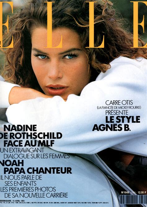 CARRE OTIS ELLE FRANCE 1991 | Supermodelos, Arte fotografía mujeres