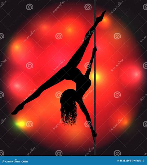 Striptease Girl Silhouette Cartoon Vector | CartoonDealer.com #38345119