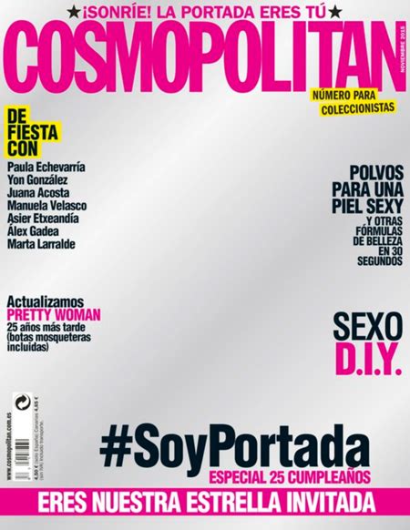 En Cosmopolitan se las dan de originales pero la portada sin portada ya ...