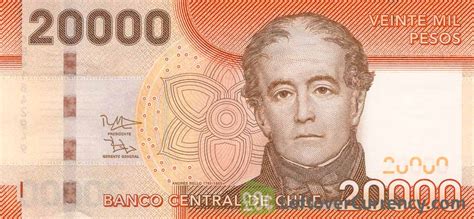 20000 Chilean Pesos banknote (Andrés Bello) - Exchange yours for cash