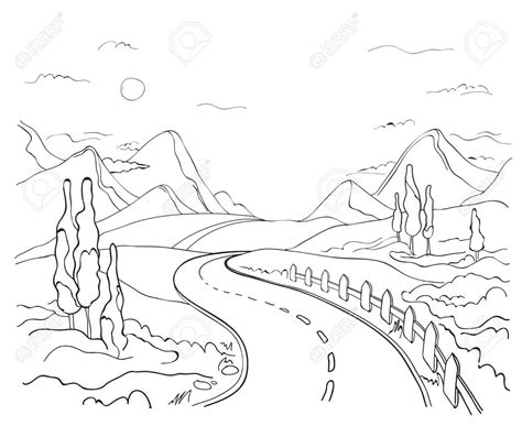 Winding Road Drawing at GetDrawings | Free download