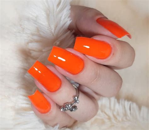 Unha De Gel Laranja
