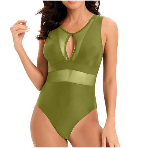 Moocorvic Women One Piece Swimsuit Tummy Control Bathing Suit Deep V