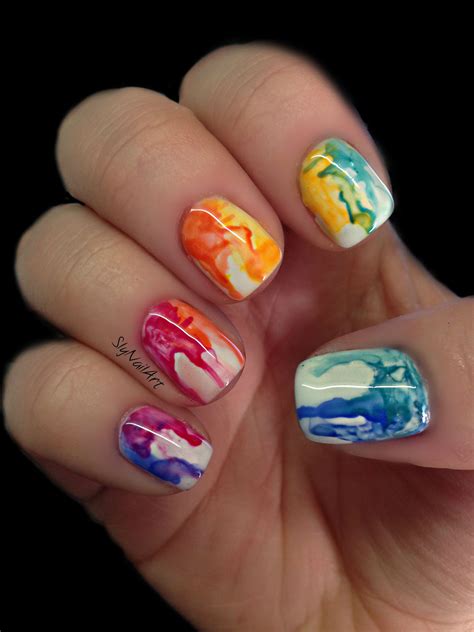 Watercolor Nails. - SlyNailArt | Water color nails, Water nail art