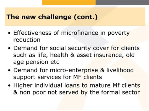 challenges  microfinance raised expectations powerpoint