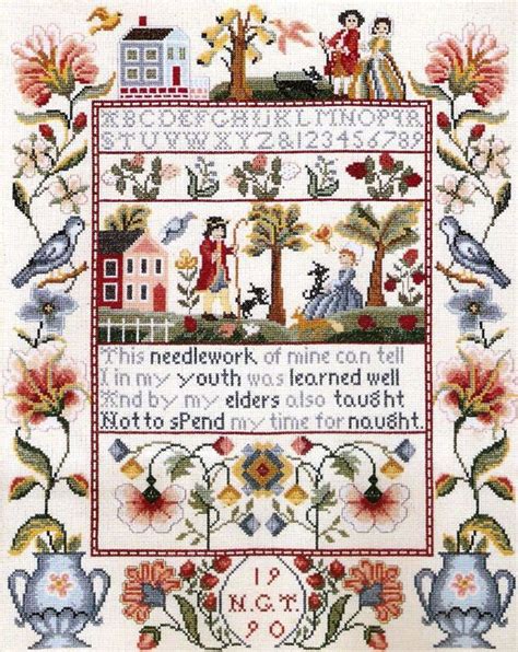 Elsa Williams Jacobean WISDOM SAMPLER Counted Cross Stitch Kit | Etsy