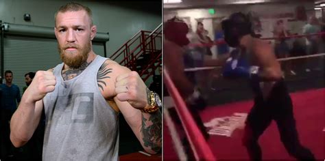 This footage of Conor McGregor sparring a world champion boxer has been