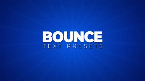 Bounce Text Presets - After Effects Presets | Motion Array