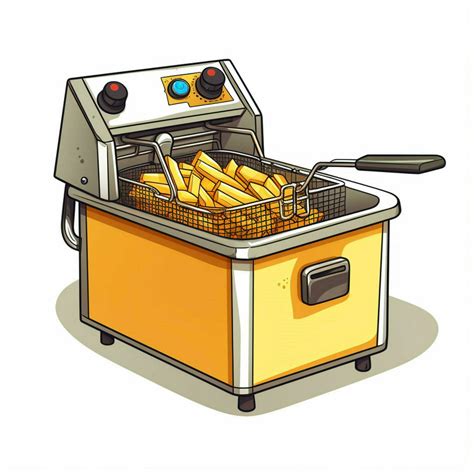 Deep Fryer 2d cartoon illustraton on white background high 30685180