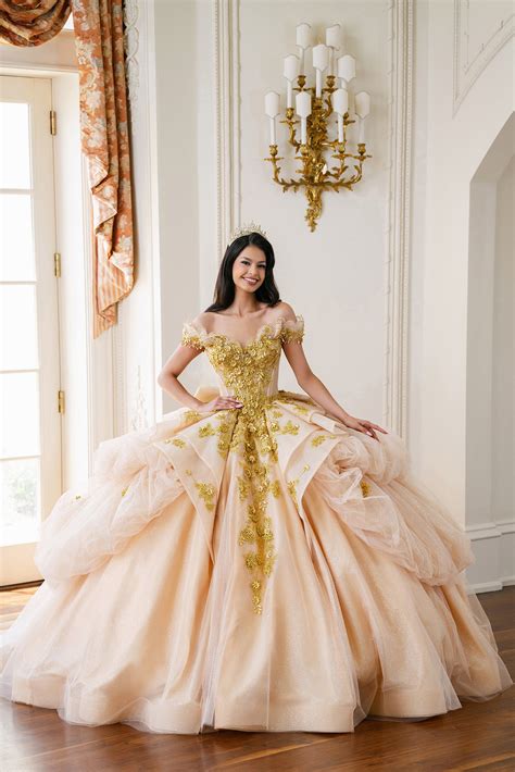 champagne quinceanera dresses 6