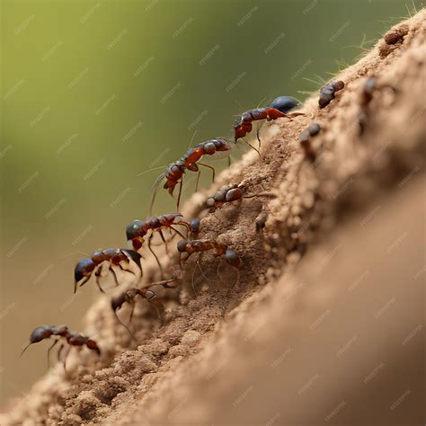 Premium Photo | A group of ants are on a branch with one being called ants
