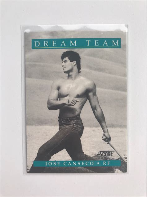 Jose Canseco SHIRTLESS 'Dream Team' 1991 Puntuación vintage Baseball