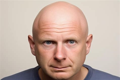 bald head  man  hair loss  isolated premium ai generated image