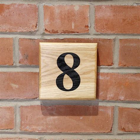 Wooden Square House Number - (12.5x12.5cm) | Timpson