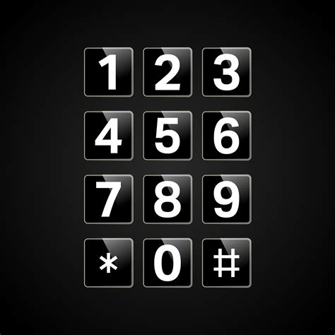 digital keypad  numbers  vector art  vecteezy