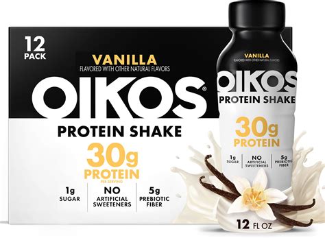 Amazon.com: Oikos Protein Shake, Vanilla, 30g Protein, Shelf Stable