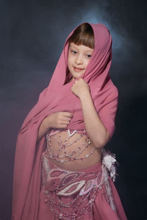 A Little Girl Dressed As an Belly Dancer Stock Photo - Image of happy ...