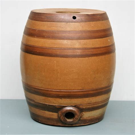 antique stoneware barrel plum