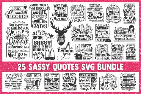 30 Sassy SVG Bundle SVG Sassy Quotes SVG Sassy Sayings - Etsy