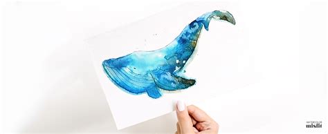 paint  watercolor whale   easy steps