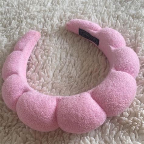 pink skincare headband never been used - Depop