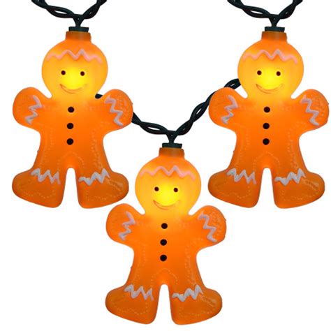 10 Gingerbread Novelty String Lights - The Christmas Loft