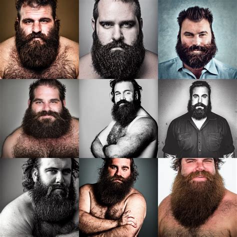 portrait of a very burly man, very hairy with a beard | Stable Diffusion
