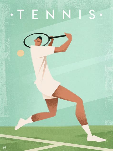 Vintage Tennis Digital Art by Martin Wickstrom