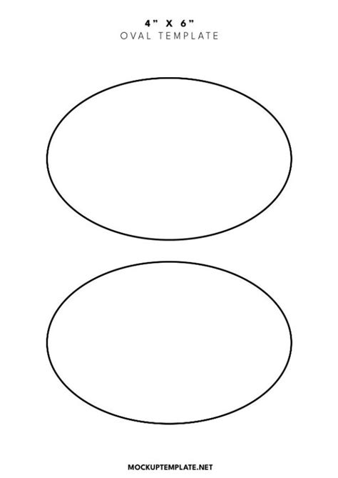 printable oval templates  word