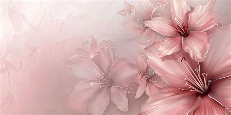 Elegant Pink Flowers With Green Leaves On Dark Background Wallpaper ...