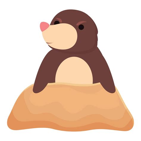 Mole icon cartoon vector. Cute animal 14318517 Vector Art at Vecteezy