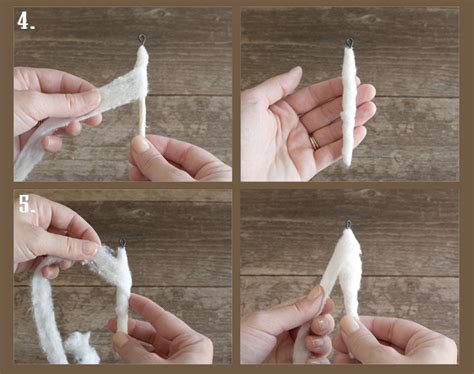 tutorial    spun cotton mushrooms