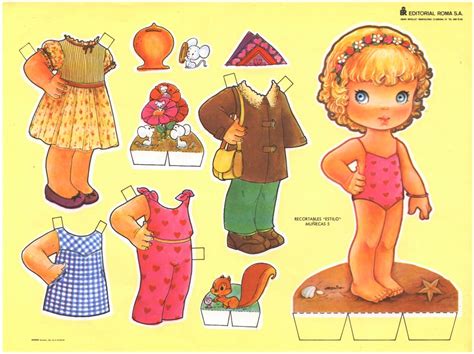 Boneca De Papel Para Imprimir E Vestir Kawaii - 6