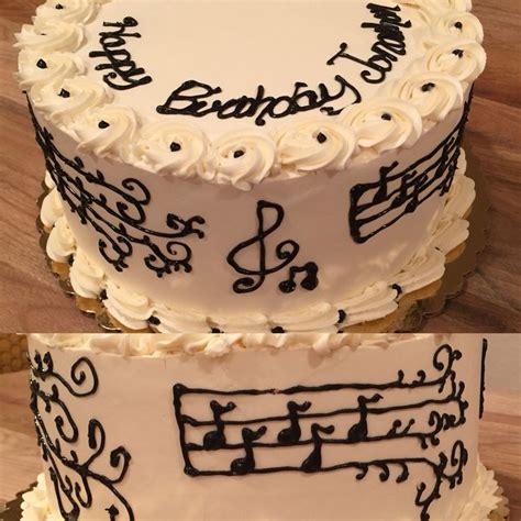 Music notes and chromatic birthday cake. SweetHeart Bake Shop Portland