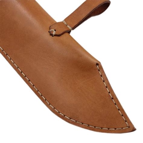 Custom Horizontal Carry Fixed Blade PU Leather Sheath with Belt Loop ...