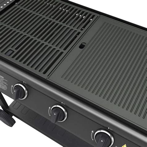 burner flat top bbq  trolley  lid