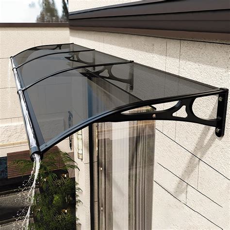 Patio Door Awning Canopy Polycarbonate Rain Drip Guard for Entrance UV