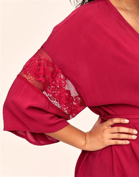 Desirae Dark Red Robe | Adore Me