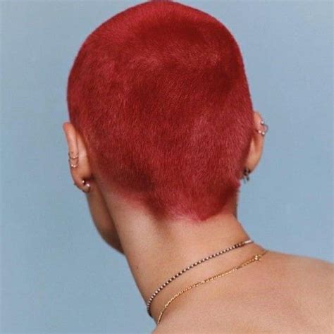 Pin by 📼 lolita on aesthetic : color ↣ red | Shaved hair designs ...
