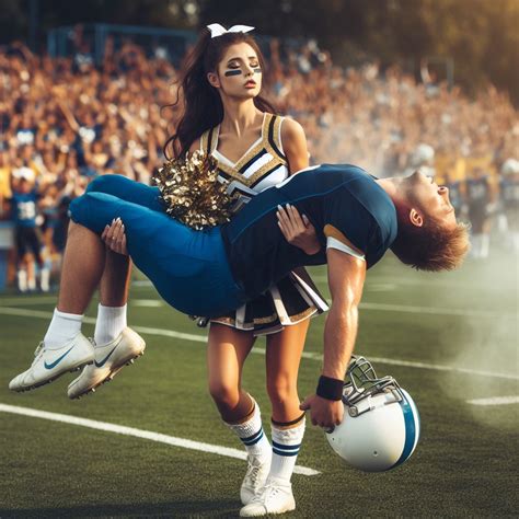 cheerleader lift carry football player  wanderer  deviantart