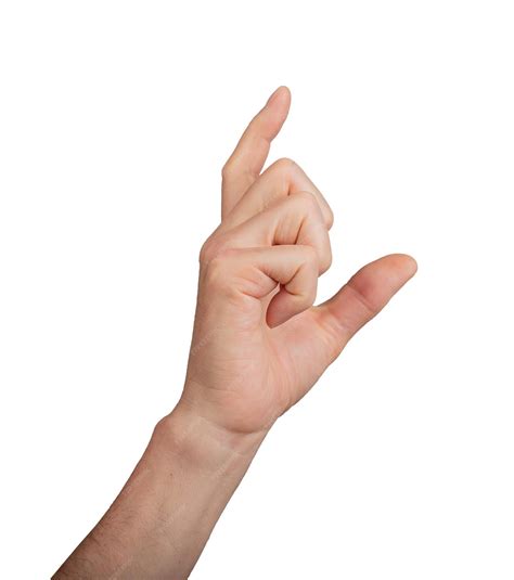 Premium Photo | Hand showing a large measurement using thumb and index