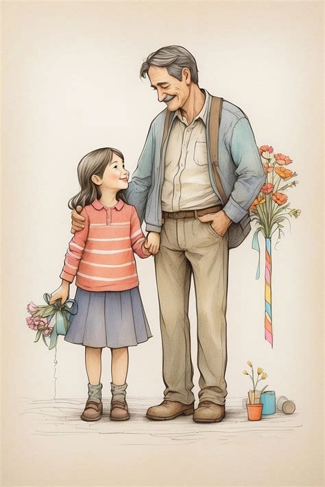 Father And Daughter Art Free Stock Photo - Public Domain Pictures