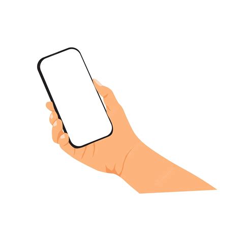 Premium Vector | Vector illustration of person holding smart phone hand ...